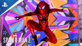 Marvels Spider Man 2 Gameplay DARK Ages Suit [upl. by Chrisy119]