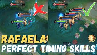 HOW TO USE RAFAELA SKILLS CORRECTLY🔥  RAFAELA GAMEPLAY  MOBILE LEGENDS [upl. by Cirdek]