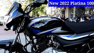 New 2022 Platina 100 Blue Color Review🔥 platina 100 on road price ✅platina gadi  Platina bike [upl. by Clarinda]