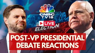 Tim Walz vs JD Vance Debate LIVE US Vice Presidential Debate Reactions  VP Debate Analysis  N18G [upl. by Camilla]