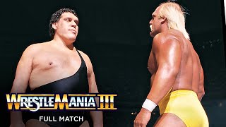 FULL MATCH  Hulk Hogan vs Andre the Giant  WWE Championship Match WrestleMania III [upl. by Doowyah979]