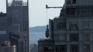 Two window washers rescued from 45th floor of NY building [upl. by Merci]