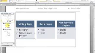 How to Create Simple Goals using SmartArt Graphics in Microsoft Word [upl. by Lorinda]