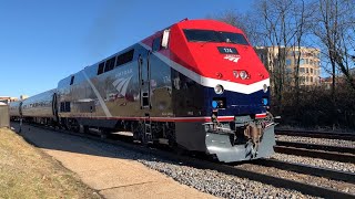 60 FPS NEW Amtrak Phase VII P42DC AMTK 161 and More Alexandria Virginia [upl. by Delores]