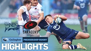 Sale Sharks v Saracens  HIGHLIGHTS  Tightly Fought Contest  Gallagher Premiership 202223 [upl. by Chariot]