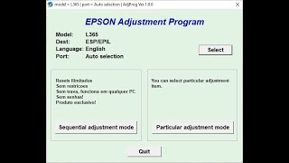 How to Reset Epson L365 with Resetter [upl. by Gombosi]