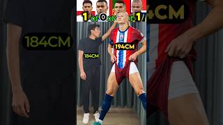 Ronaldo Vs Mbappe Vs Haaland Vs Bellingham Height Comparison 💀🥶football shorts ytshorts [upl. by Addison]