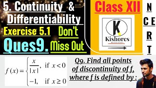 Exercise 51 Continuity And Differentiability class 12 Q9 [upl. by Elisee435]