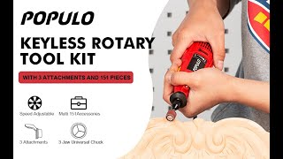 Power Rotary Tool Kit with Multi Keyless Chuck [upl. by Enyrhtak]