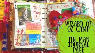 Wizard of Oz Camp Tin Man Junk Journal Page [upl. by Rivkah]