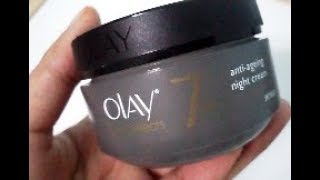 FAST REVIEW Olay Total Effects 7in1 Anti Ageing Night Cream [upl. by Ardnait947]