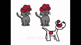 Plural Regular Song  quot2 Hats 2 Cats and 1 Dogquot  Rockin English [upl. by Yralih]