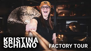 A day at the Zildjian Factory with Kristina Schiano [upl. by Yelyr197]