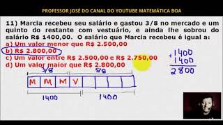 QUESTÃ•ES CONCURSO MATEMÃTICA PORCENTAGEM E FRAÃ‡Ã•ES  BOM PARA ESTUDOS IBFC SEDUC MT [upl. by Krysta]