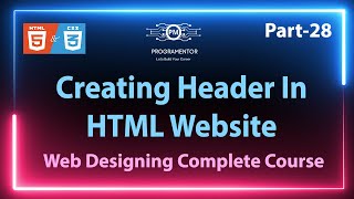 28  Creating Header Of HTML Website  Header In HTML CSS  HTML CSS Tutorial  HTML 5 HindiUrdu [upl. by Kcirb]