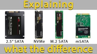 Explaining the Difference Between SSD NVMe and M2 SATA and mSATA [upl. by Kalila]