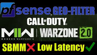 How to GeoFilter with pfsense FOR CHEAP for COD MWIIWarzone Low latency limited SBMM NO DumaOS [upl. by Yedsnil486]