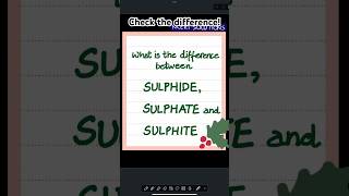 What is the difference between sulphidesulphate ampsulphitedubai chemistry iitjee neet anions [upl. by Breech248]