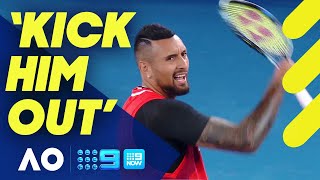 Kyrgios gets unruly fan EJECTED from Australian Open final  Wide World of Sports [upl. by Onairam]