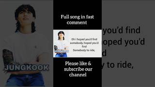 somebody lyrical short somebody lyricalshorts englishlyricalsongs jungkook jk bts kpopsong [upl. by Masson]