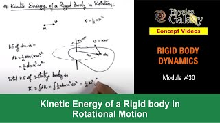 Class 11 Physics  Rigid Body Dynamics  30 Kinetic Energy of a Rigid body in Rotational Motion [upl. by Aurelie]