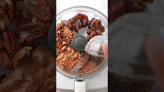 Nobake Vegan Pecan Turtle Date Balls Oilfree amp Sugarfree Recipe veganrecipies vegandessert [upl. by Baskett]