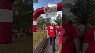 Heart Walk ♥️ heart americanheartassociation healthylifestyle workout goodcause givingback [upl. by Leuqer837]