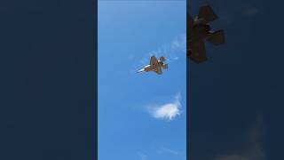 Pilot waves using a slight wing tilt fighterpilot fighterjet aviation f35a f35lightning [upl. by Ahaelam]