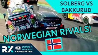 Solberg Vs Bakkerud  World Rallycross Battles with Norwegian Rivals Best Rallycross Battles [upl. by Elle]