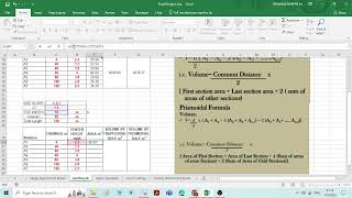 Earthwork Calculation by trapezoidal and Prismoidal Rule using Excel sheet [upl. by Reviel]