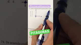 Teorema de Pitágoras Triángulos rectángulos Calcular la hipotenusa dado los catetos shorts [upl. by Yrrak]