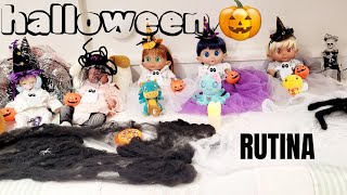 ESPECIAL HALLOWEEN 🎃 Rutina con mis BEBÉS REBORNS y NADURINES  Jugando con Alba [upl. by Ztnaj669]