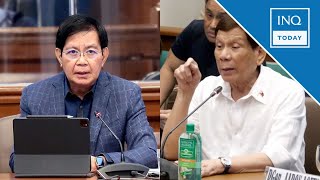 Lacson thinks exPresident Duterte ‘invaded’ Senate in drug war probe  INQToday [upl. by Anadroj]