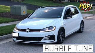 MK75 GTI Burble Tune Exhaust Pure Sounds [upl. by Hannon530]