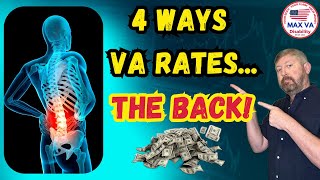 VA Disability BACK PAIN  4 ways VA Rates the Back For VA Benefits  veteran vet military [upl. by Grant]