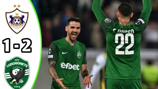 Qarabag FK vs Ludogorets Razgard 12 Highlights  Champions League 2024 eFootball Game Play [upl. by Ellenaj905]