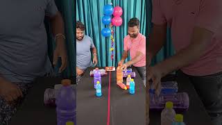 Flip The Bottle Popping pop ballons Challenge Win chips Challenge shorts [upl. by Walford]