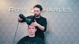 How to use a diffuser when drying mens hair  Ross Charles [upl. by Laurena92]