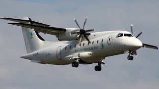 Do328RheinNeckar Air landingtaxiingunload at Mannheim [upl. by Aihsotan433]