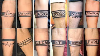 15 Armband tattoo with name tattoo  Armband tattoos  name tattoos for boys [upl. by Byrdie]