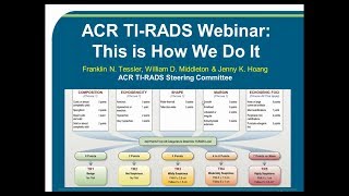 ACR TIRADS Webinar Part I This Is How We Do It [upl. by Aticnemrac]