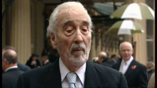 Actor Christopher Lee is knighted [upl. by Krein]