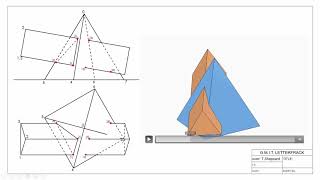 Interpenetration of Solids Vertical Sections Method 2 Turning points [upl. by Guyon]