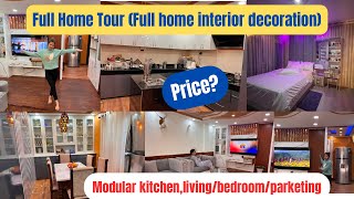 Full Home interior decoration Modular bedroomsetKitchenLivingparketingFalsecelling With price [upl. by Kuth]