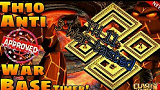 Th10 Anti war base  proof th11 attack  electro dragon  lava loon  bowler  for clash of clans [upl. by Jacquelyn]