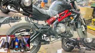 loudest exhaust benelli 300 TNT🔥SC project 😍 Shocking Reaction [upl. by Linker]