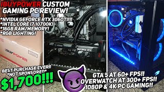 MY 1700 iBUYPOWER CUSTOM GAMING PC REVIEW amp SPECS 3060TI INTEL i7 16GB RAM [upl. by Ron]