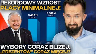 REKORDOWA PODWYŻKA PŁACY MINIMALNEJ BizWeek [upl. by Nhtanhoj]