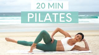 20 MIN EXPRESS PILATES WORKOUT  Intermediate Mat Pilates No Equipment [upl. by Nanreik]