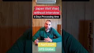 Japan visit visa without interview in 6 working days VFS global [upl. by Hoxie552]